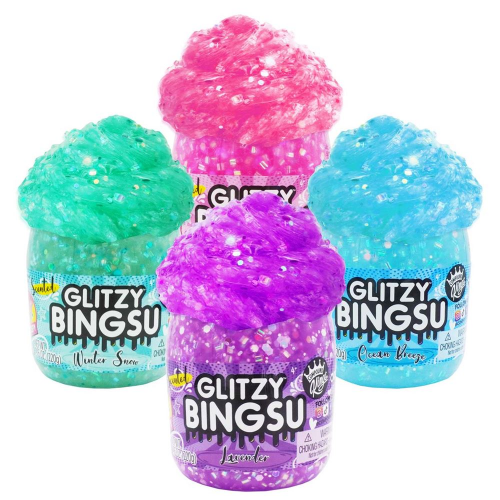 Wecool - Compound Kings - Glitzy Bingsu Fluffy Slime - 3.25" Jar - (Single Random Pick) - Limolin 