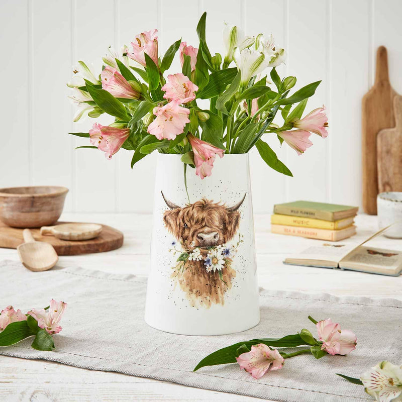 Wrendale DESIGNS - Vase - Cow | 8 Inch - Limolin 