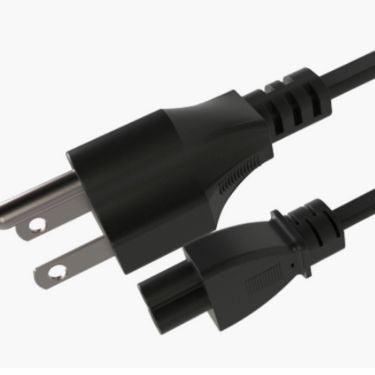 Xtech - Laptop Power Cord NEMA 3 Prong to 3 Slot Female 110-250V 6ft - Black - Limolin 