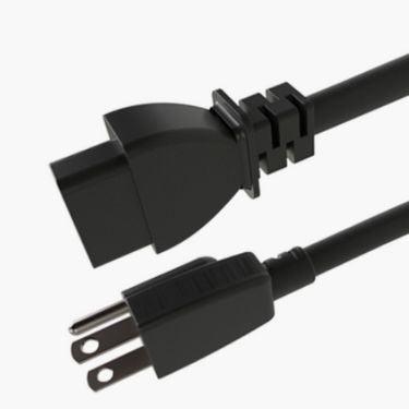 Xtech - Laptop Power Cord NEMA 3 Prong to 3 Slot Female - Black - Limolin 