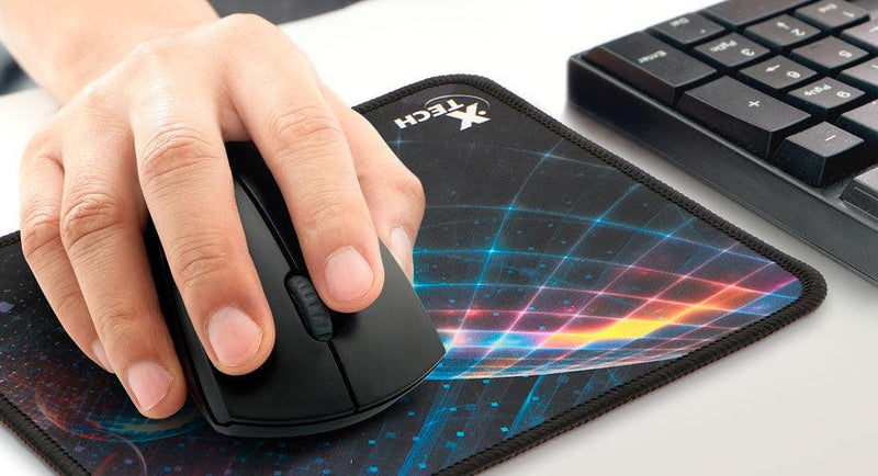 Xtech - Mouse Pad Colonist Classic Slip Resistant Rubberized Base - Black - Limolin 