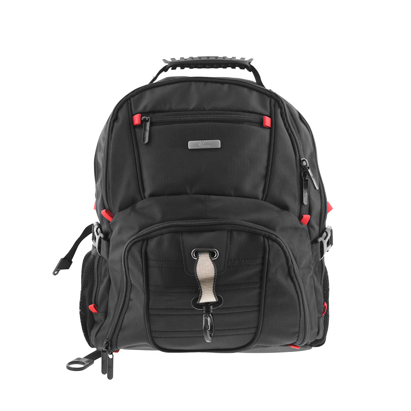 Xtech - Xtech Gaming Backpack 17in Battlestash Water Resistant Padded Ergonomic Back Multiple Pockets Side Mesh Anti Theft Pocket Built in Charging Cable - Limolin 