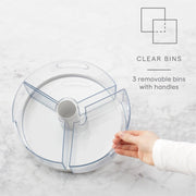 YouCopia - Crazy Susan Turntable W/3 Bins - Limolin 