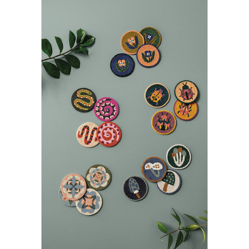 Danica Studio - Coaster Set4 Beaded Form Disco