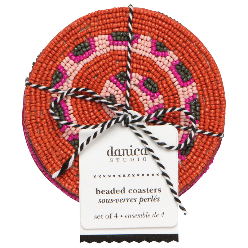 Danica Studio - Coaster Set4 Beaded Gardenland