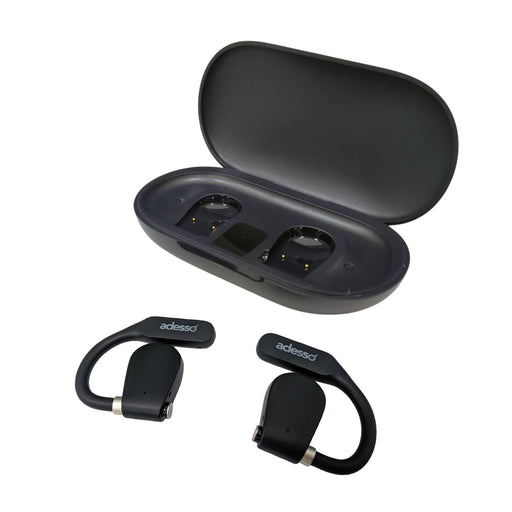 Adesso - Earbuds Bluetooth Xtream T4 - Open - Ear with Charging Case - Black Electronics