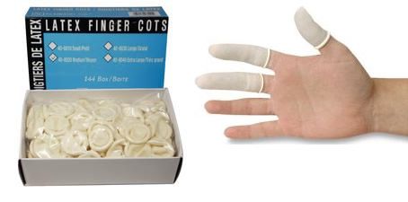 Almedic – Disposable Gloves - Fingers Cots Large Powder Free (144) Business & Industrial