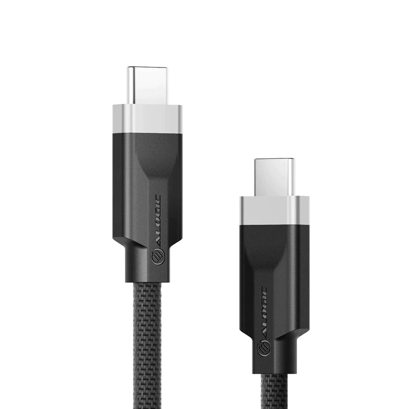 Alogic - Fusion USB - C to USB - C Cable 3ft - 100W PD, 20Gbps - Black Electronics