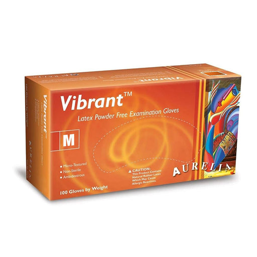 Aurelia - Vibrant Latex Medium Gloves 100 Powder Free (98227) (6 - Pack) Health & Wellness