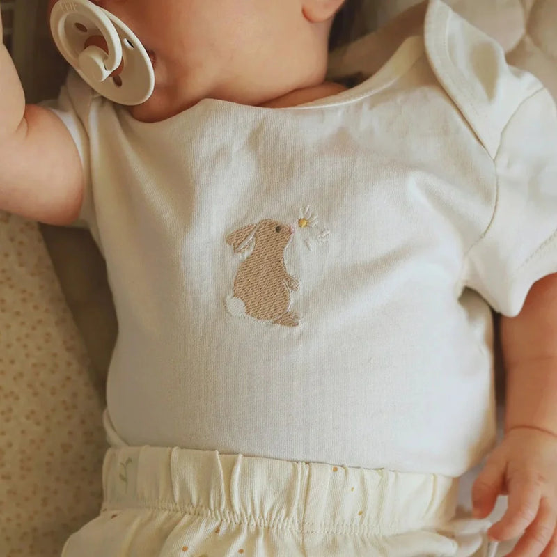 Avery Row - Embroidered Jersey Bodysuit - Bunny