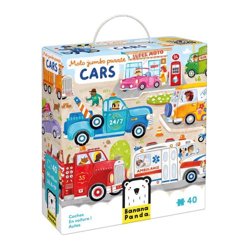 Banana Panda - MOTO JUMBO - 40pc PUZZLE CARS (3+) Toys & Games