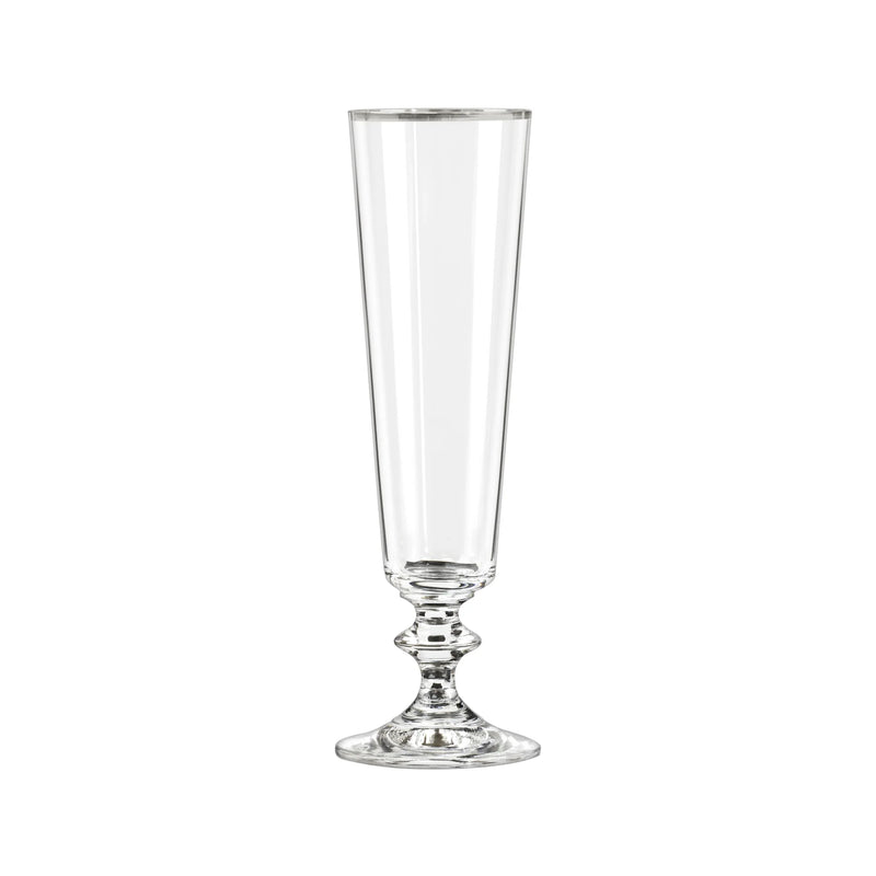 Bohemia Crystal - Bella - Champagne Flute with Platinum Rim