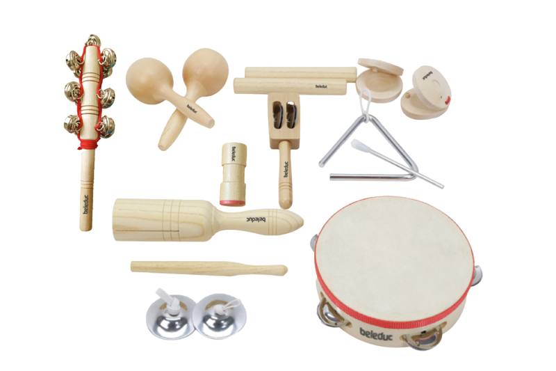 Beleduc - PERCUSSION SET - 11 INSTRUMENTS Toys & Games