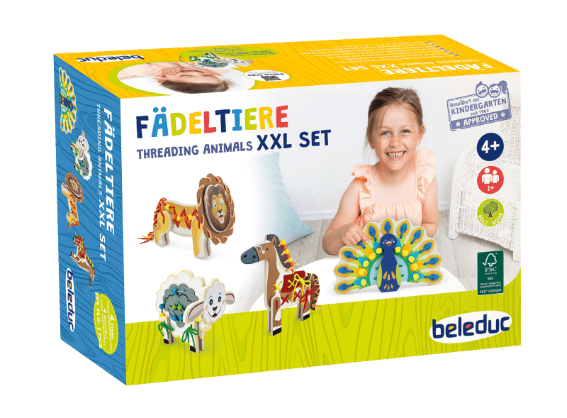 Beleduc - XXL THREAD ANIMALS Games & Toys