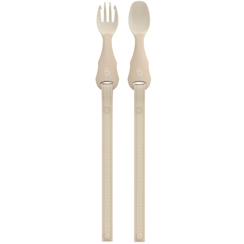 Bibado - Handi Cutlery Attachable Baby Cutlery : Fawn Two Pack Mother & Baby Fawn
