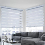 ITY Olivia Stone white cordless zebra blind, 46 by 84 inches