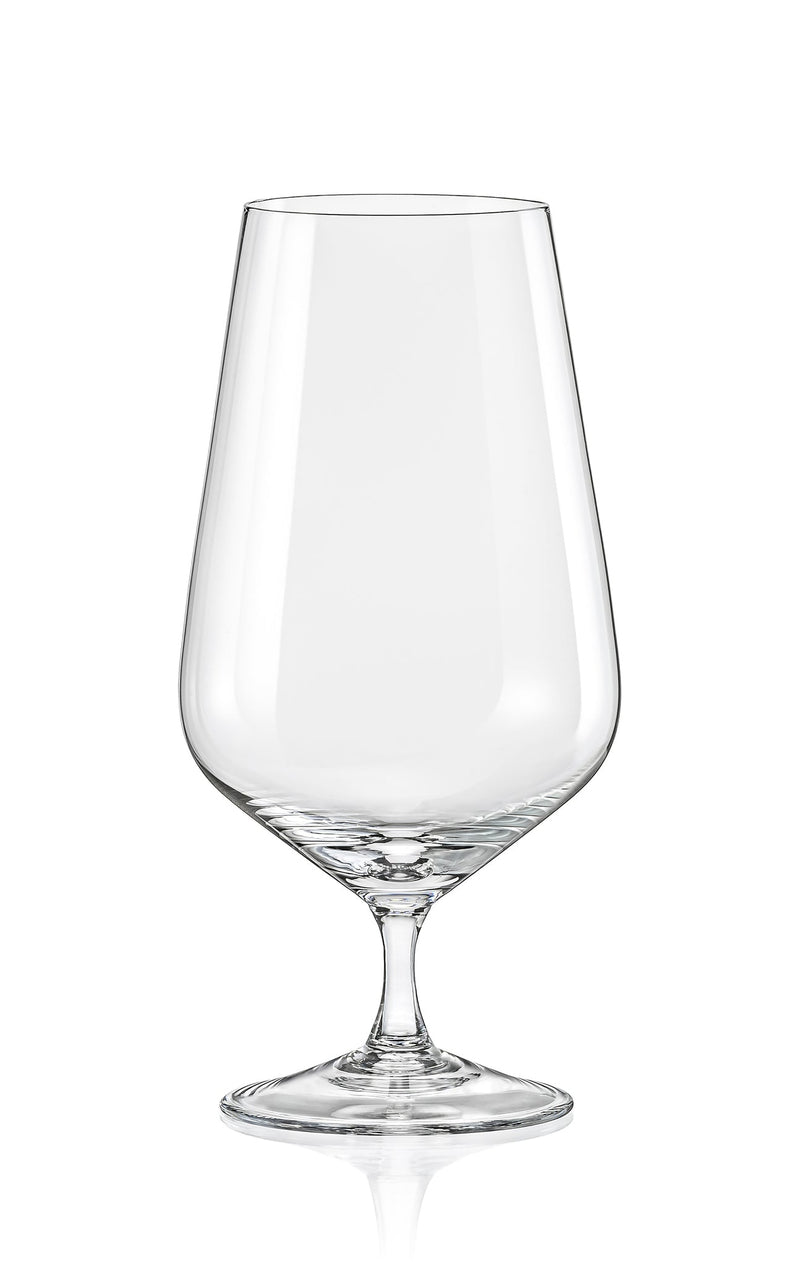 Bohemia Crystal - Sandra Footed Beer / Water Glass Home & Kitchen