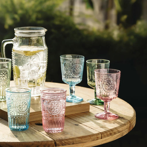 Bormioli Rocco - Romantic Light Blue HB/Cooler x4 Home & Kitchen