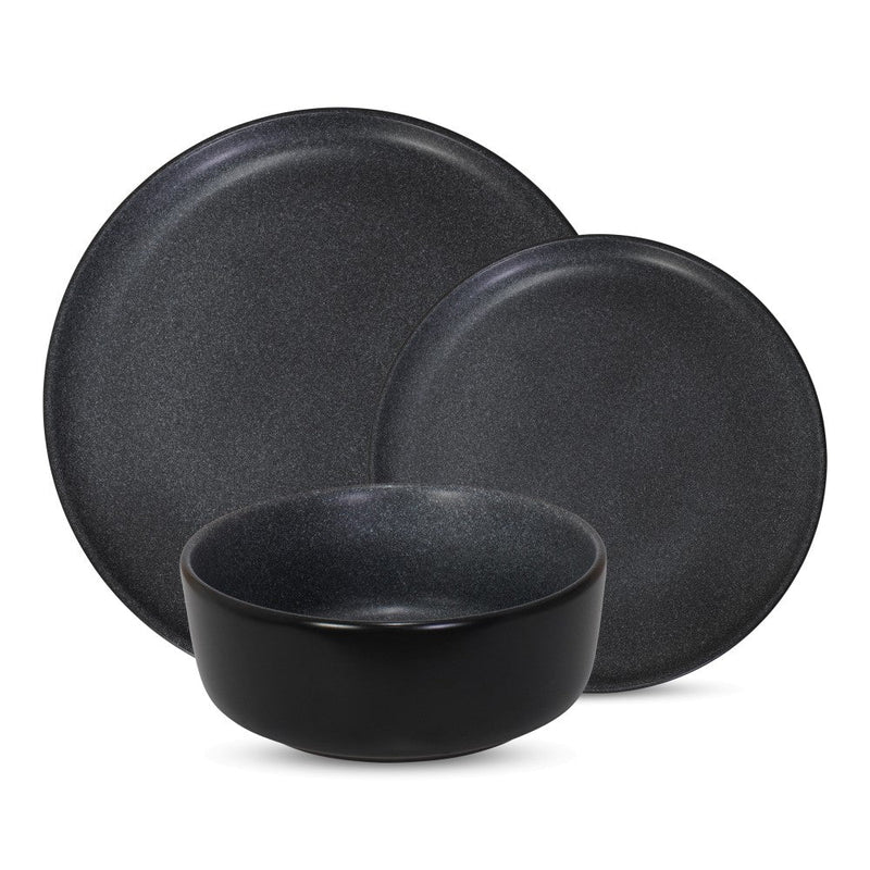 Brilliant - 12PC DINNERSET - BLACK DIAMOND Home & Kitchen