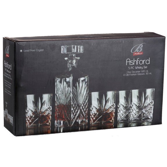 Brilliant - ASHFORD 5PC WHISKY SET Home & Kitchen