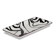 Brilliant - CHEVRON BLACK RECTANGULAR PLATE 22CM Home & Kitchen