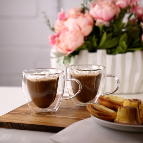 Brilliant - DOUBLE DOUBLE HEART MOCCA CUP 50ML S/2 Home & Kitchen