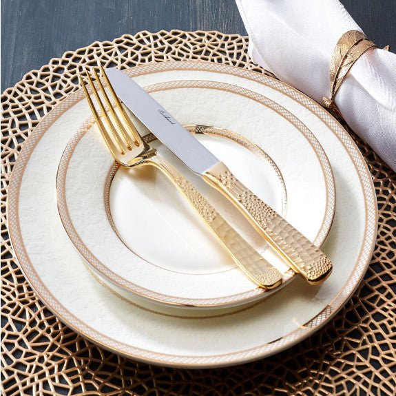 Brilliant - FLORAL LACE GOLD B&B PLATE S/6 Home & Kitchen
