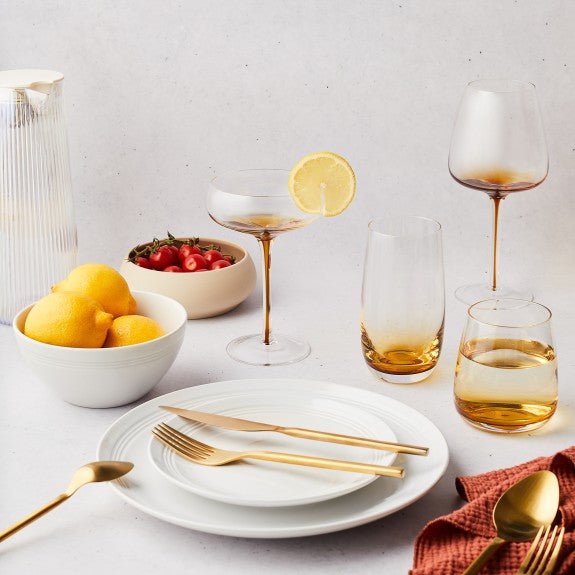 Brilliant - GEM AMBER COUPE CHAMP.150ML SET/4 Home & Kitchen