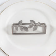 Brilliant - NAPKIN RING FLAT - VINTAGE SILVER S/4 Home & Kitchen