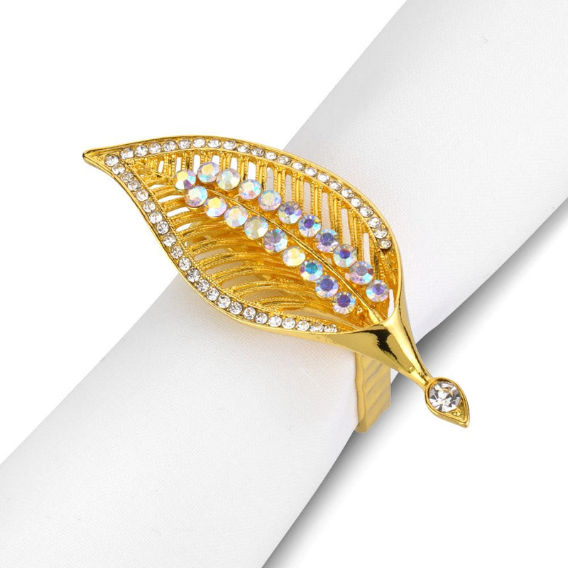 Brilliant - NAPKIN RING SPARKLE S/4 GOLD Home & Kitchen