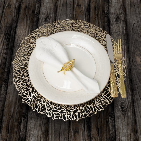 Brilliant - NAPKIN RING SPARKLE S/4 GOLD Home & Kitchen
