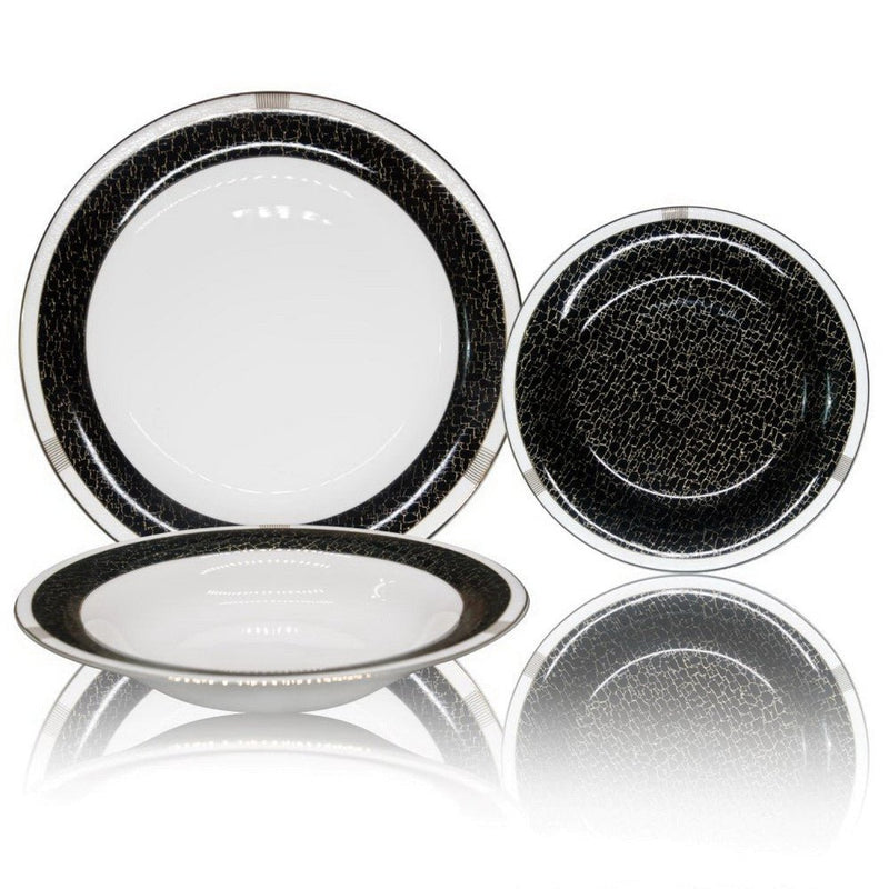 Brilliant - NORMAND BLACK18PCDINNER SET Home & Kitchen