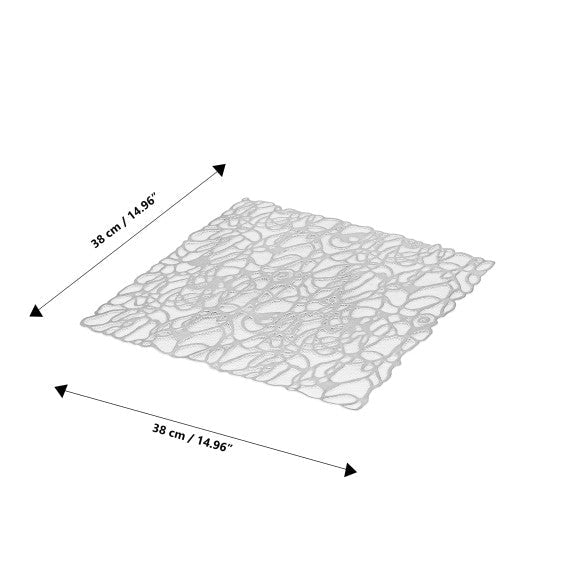 Brilliant - PLACEMAT SILVER SQUARE 38CM Home & Kitchen
