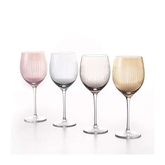 Brilliant - RAINBOW GLO GOBLET 470ML S/4 SMOKE Home & Kitchen
