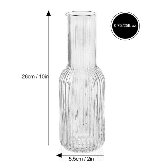 Brilliant - RIBBED CLEAR CARAFE Home & Kitchen
