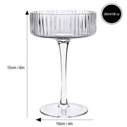 Brilliant - RIBBED CLEAR COCKTAIL AZUR 290ML SET/4 Home & Kitchen