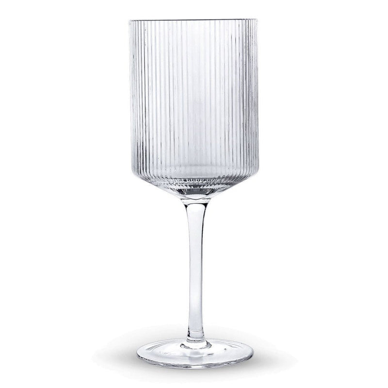 Brilliant - RIBBED CLEAR GOBLET 390ML SET/4 Home & Kitchen