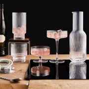 Brilliant - RIBBED CLEAR HIGHBALL 420ML SET/4 Home & Kitchen