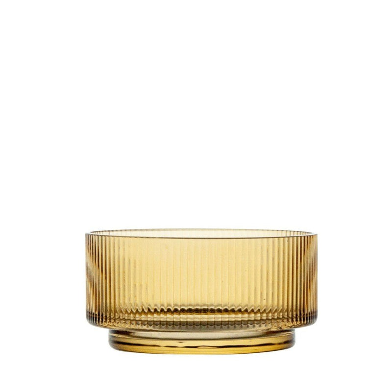 Brilliant - RIBBED STACKABLE BOWL AMBER 10CM SET/4 Home & Kitchen