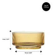 Brilliant - RIBBED STACKABLE BOWL AMBER 10CM SET/4 Home & Kitchen
