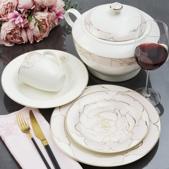 Brilliant - ROSE BLOSSOM DINNERSET 18PC Home & Kitchen