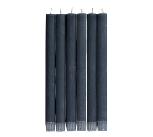 British Colour Standard - Solid Dinner Candle x6 Gunmetal Grey Home & Kitchen