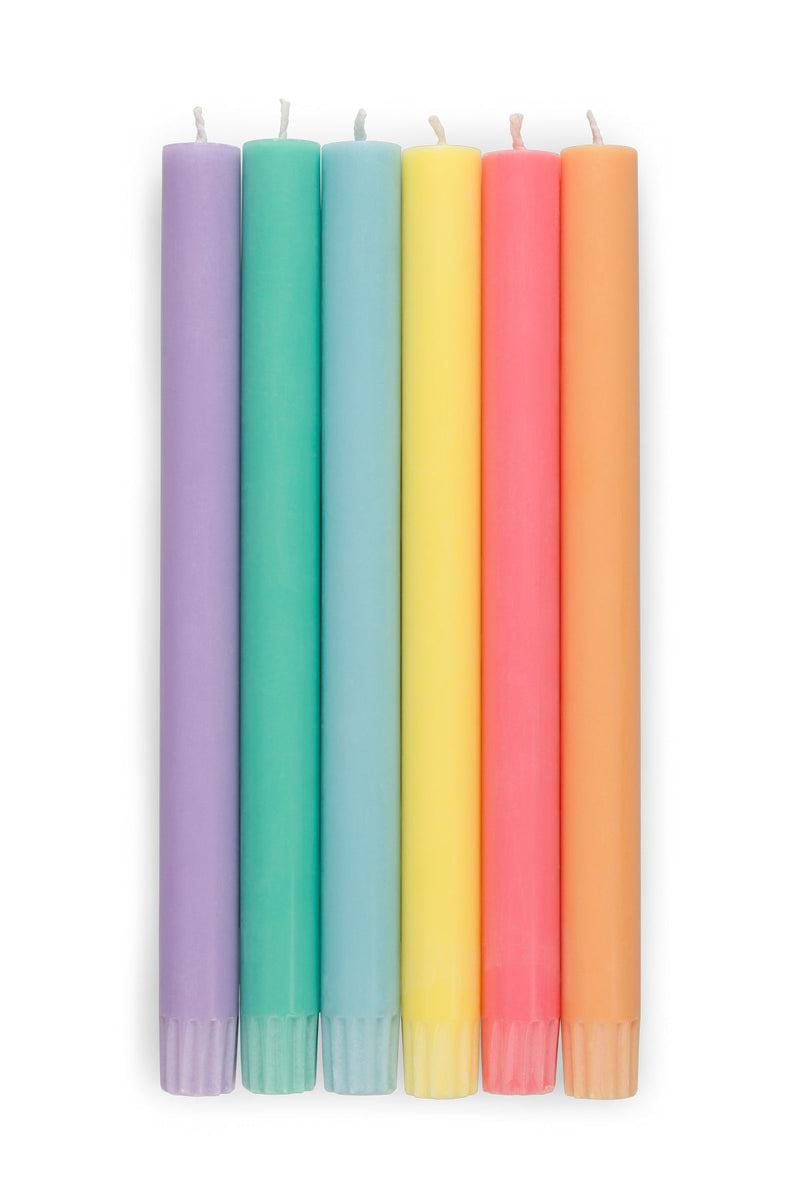 British Colour Standard - Solid Dinner Candles x Assorted Pastel Home & Kitchen