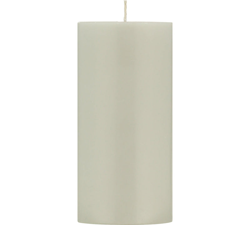 British Colour Standard - Solid Pillar Candle H15cm Gull Grey Home & Kitchen