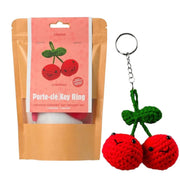 Broderie - CHERRIES KEYCHAIN DIY CROCHET KIT Arts & Entertainment