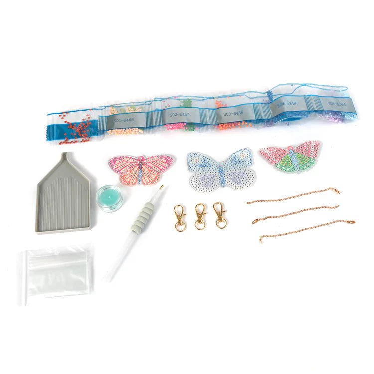 Broderie - DIAMOND ART DIY KEYCHAINS - BUTTERFLY Arts & Entertainment