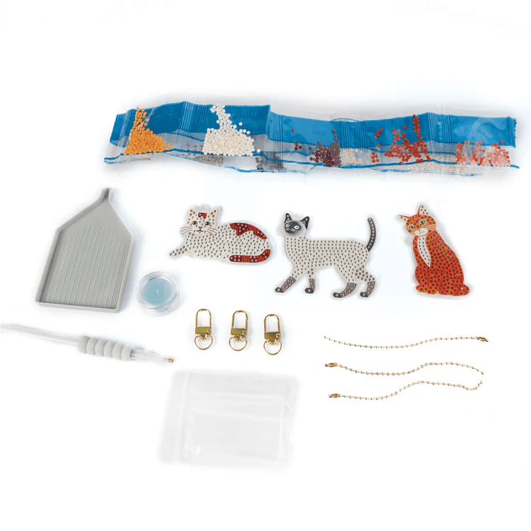 Broderie - DIAMOND ART DIY KEYCHAINS - CATS Arts & Entertainment