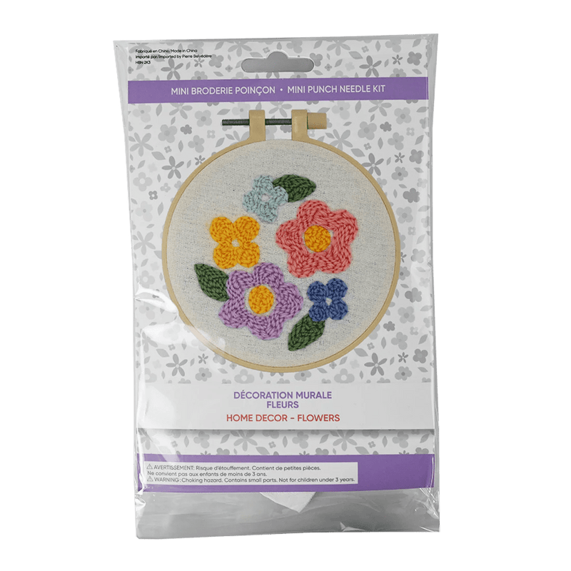 Broderie - FLOWER MINI PUNCH NEEDLE KIT Arts & Crafts