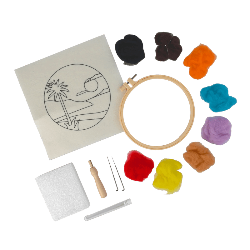 Broderie - ISLAND SUNSET NEEDLE FELTING KIT Arts & Entertainment