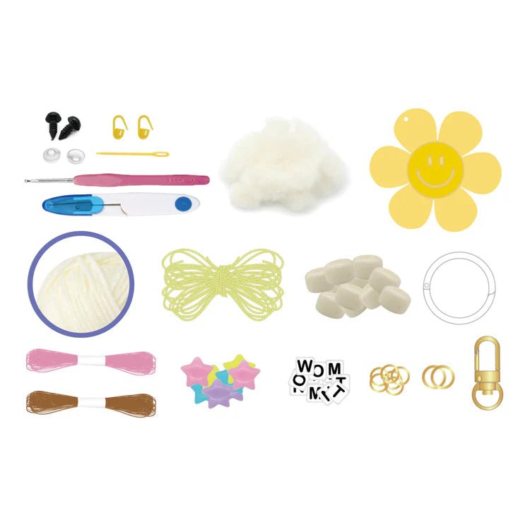 Broderie - LITTLE BUNNY KEYCHAIN DIY CROCHET KIT Arts & Entertainment